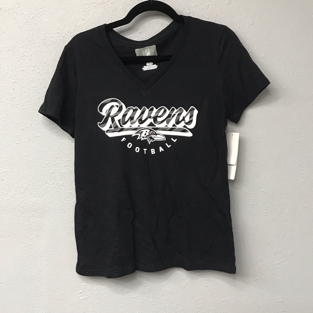 NFL Black Ravens V-Neck Tee